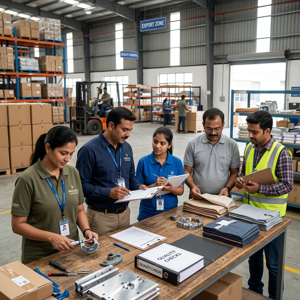 Team working in warehouse